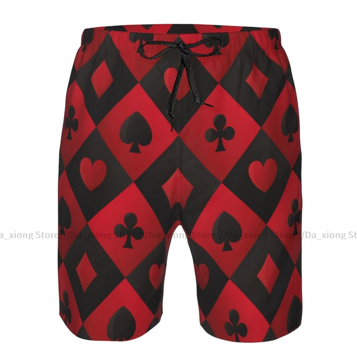 

Men's Beach Short Swim Shorts Poker Cards Symbols Surfing Sport Board Shorts Swimwear