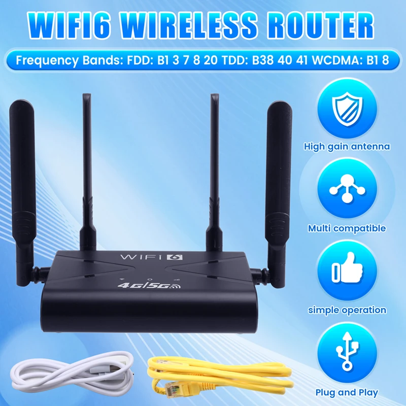 เราเตอร์ไร้สาย WiFi6 LTE ความเ - 4G 5G Router Sim Slot Wifi 6 บทวิจารณ์และราคา