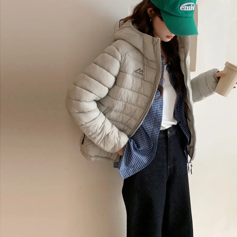 

Warm Coat Long Sleeve Regular Type Female Clothing Women's Winter Thickened Cotton Jacket Hooded Lightweight Loose Fashionable