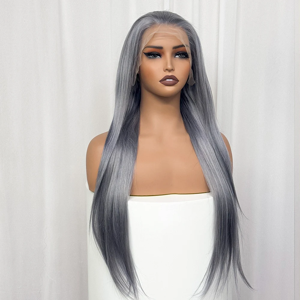 250% ストレート人毛ウィッグ 13 × 4 レースフロントウィッグ 100% 本物の人毛 HD 透明レースウィッグ黒人女性のための