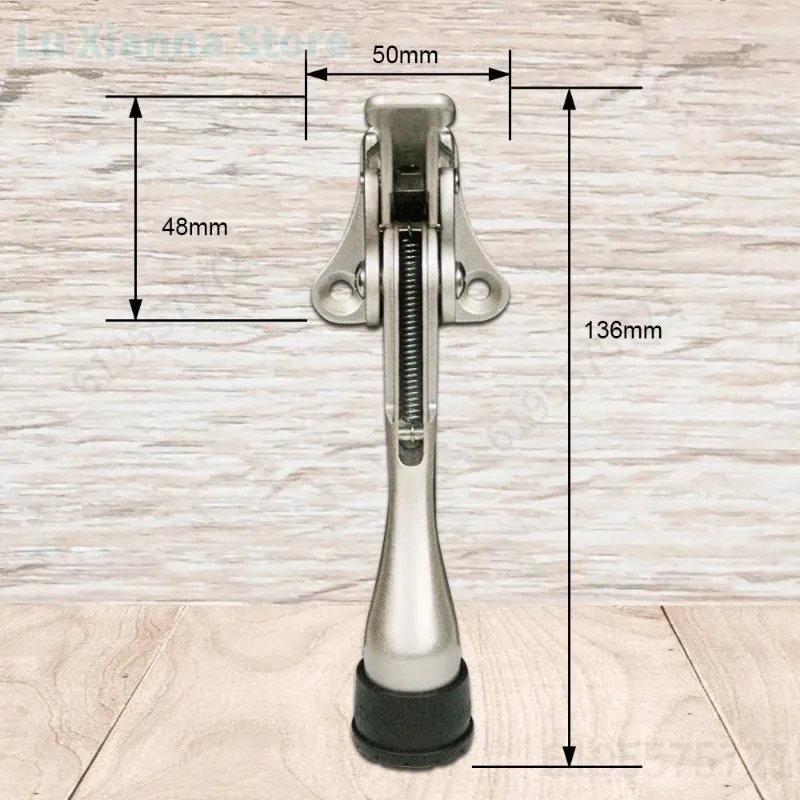 سدادة الباب شديدة التحمل من سبائك الزنك مع أجهزة حماية الجدار المخفية ذات طرف مطاطي غير قابل للانزلاق #3
