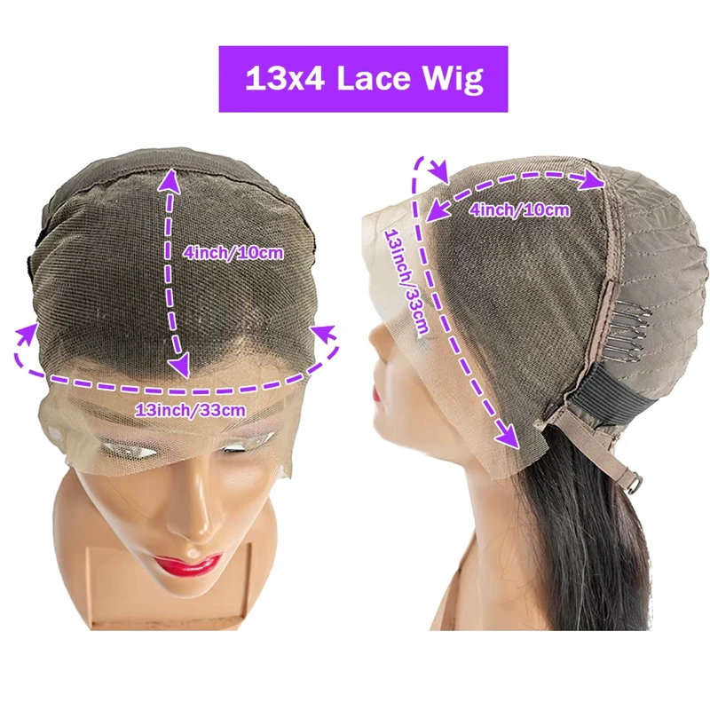 200密度ブラウンストレートショートレースフロントボブウィッグ13x4透明レースウィッグ # 4つのチョコレート色の人毛ウィッグ、プレプラッキング済みウィッグ
