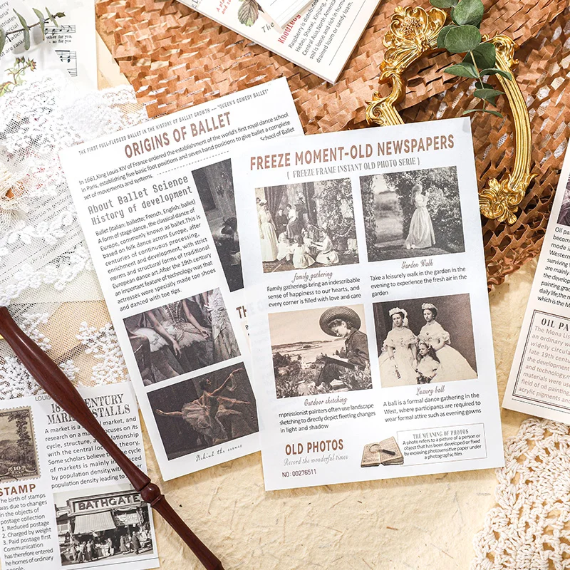 Moritz's Reading Room Series Retro Paper, Memo Pad, Message Paper, 4 Pacotes por Lote