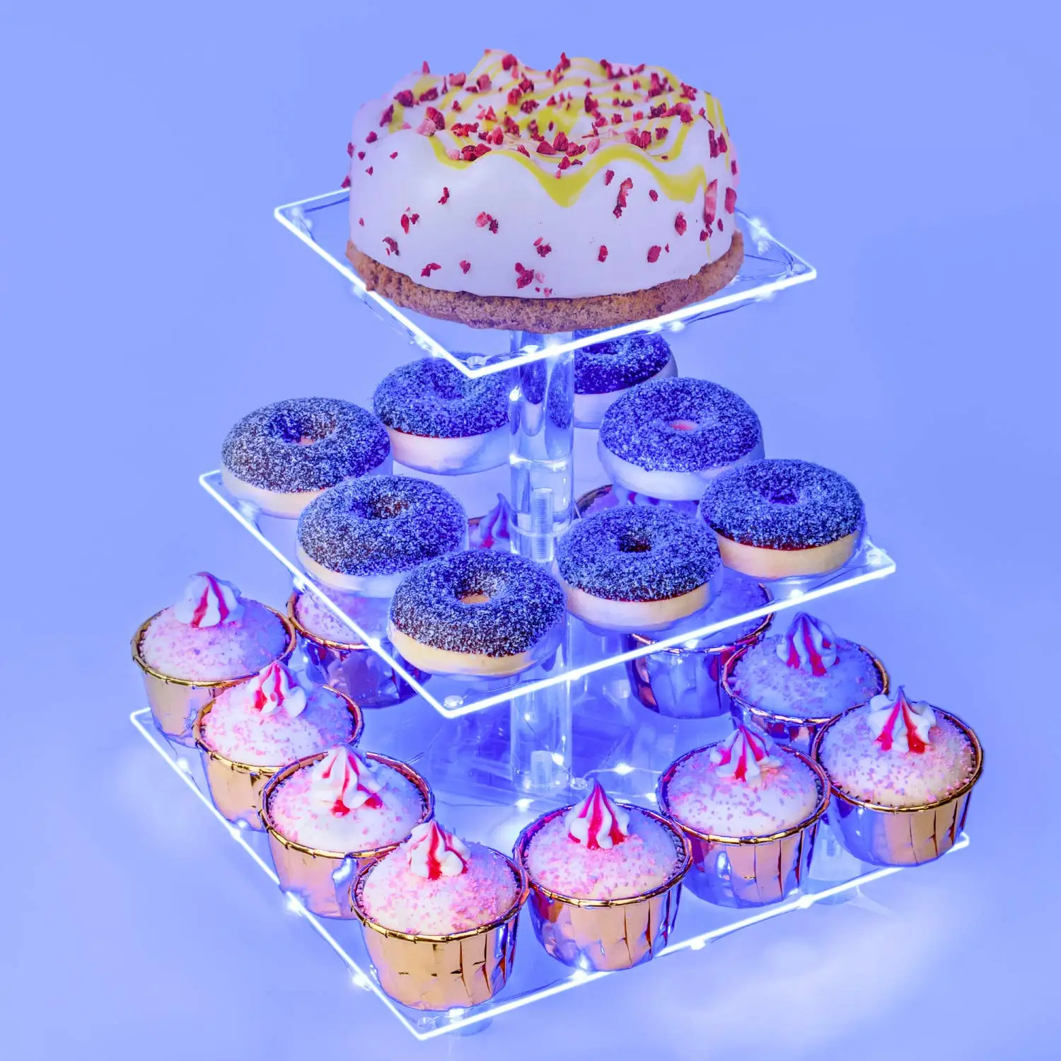 

Pastry Stand 3 Tier Acrylic Cupcake Display Stand Cake Stand Dessert Stand Cupcake holder Pastry serving platter Candy Bar Party