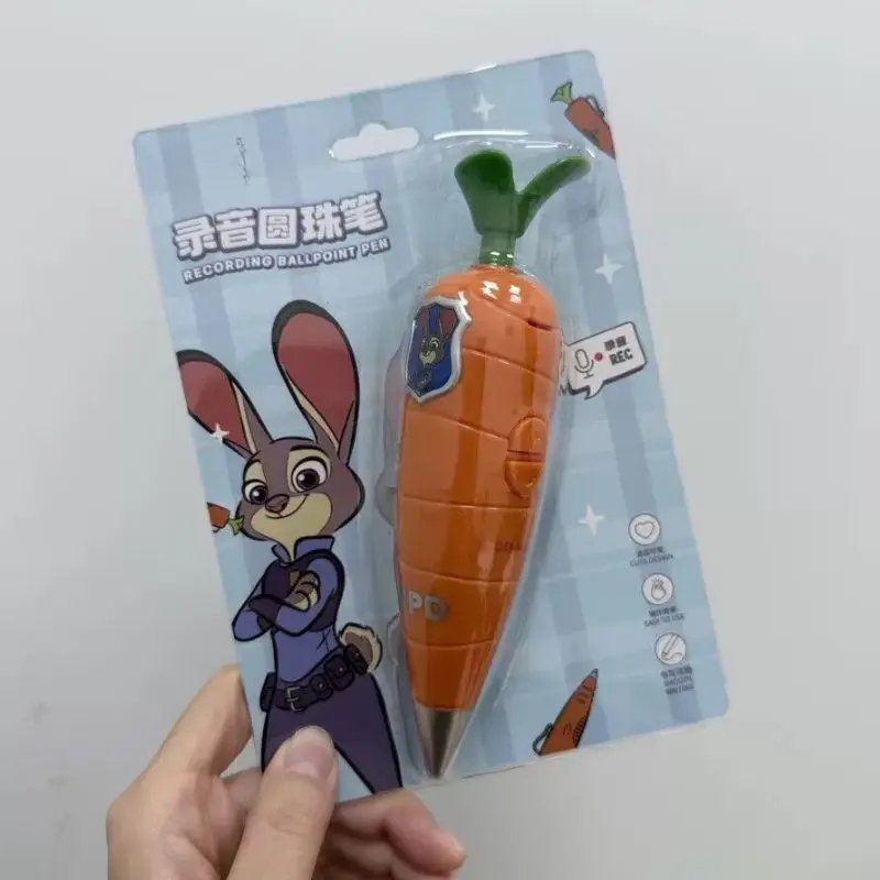 Bolígrafo Grabador de Voz de Zootopia, Serie de Productos de Dibujos Animados, Bolígrafo Multifunción con Grabación de Voz, Regalo para Estudiantes