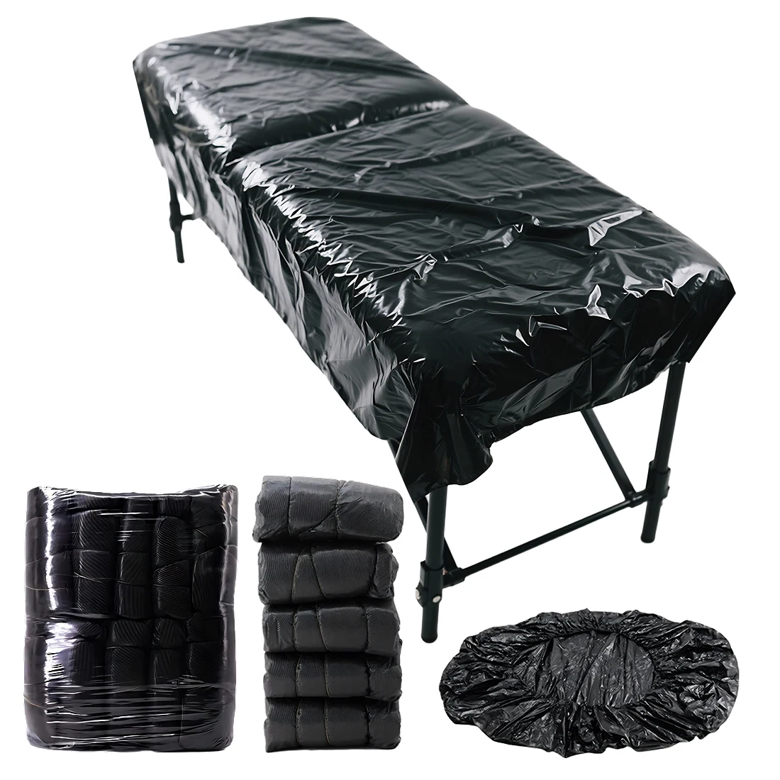 10pcs Black /pink Tattoo Bed Chair Covers Plastic Waterproof Disposable Bedspread SPA Massage Treatment Studio Tattoo Supplies
