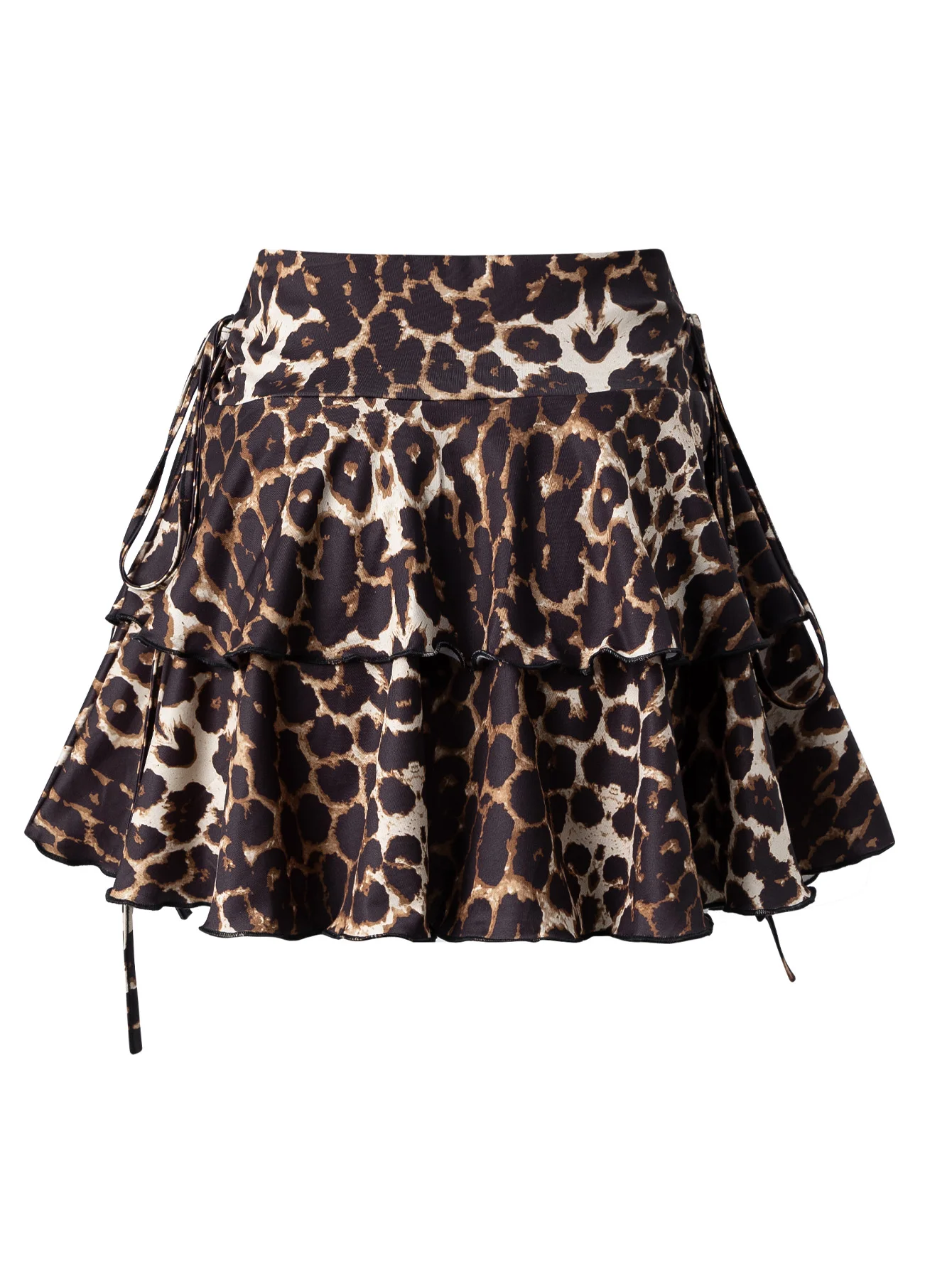 2025 New Leopard Print Skirt Women Summer Fashion Outdoor Versatile High Waist Slim Fit Elastic Waist Short Skirt Goods In Stock