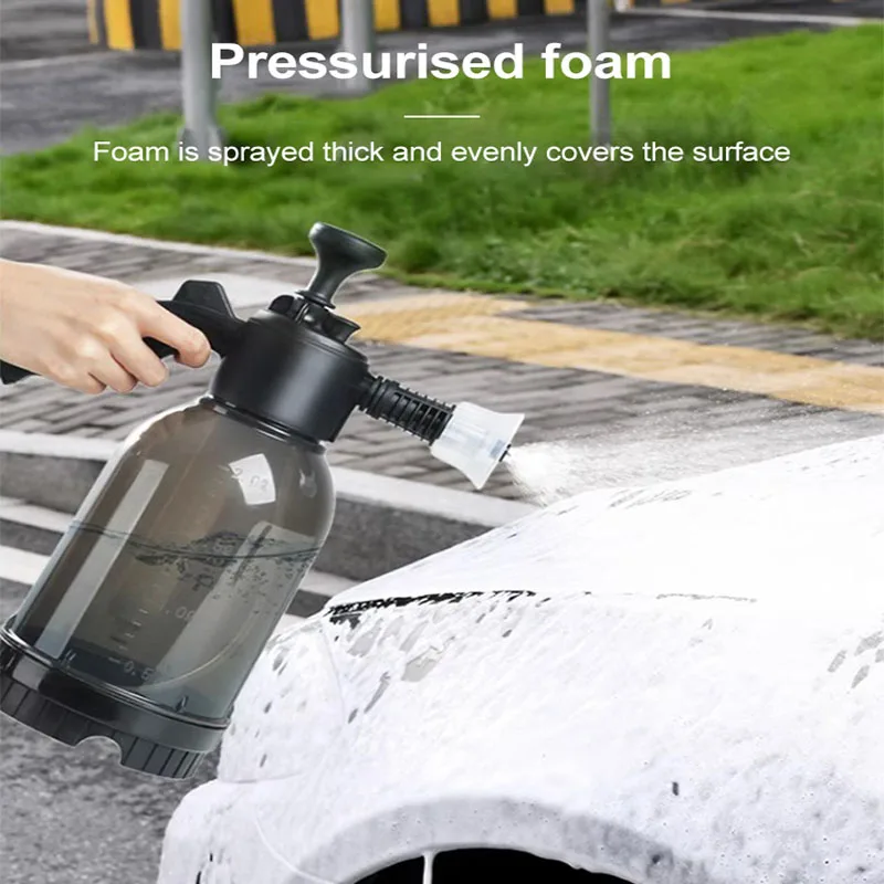 

New 2L Hand Pump Foam Sprayer Washer Foam Pneumatic High Pressure Car Wash Spray Bottle Watering Can Gardening Tools