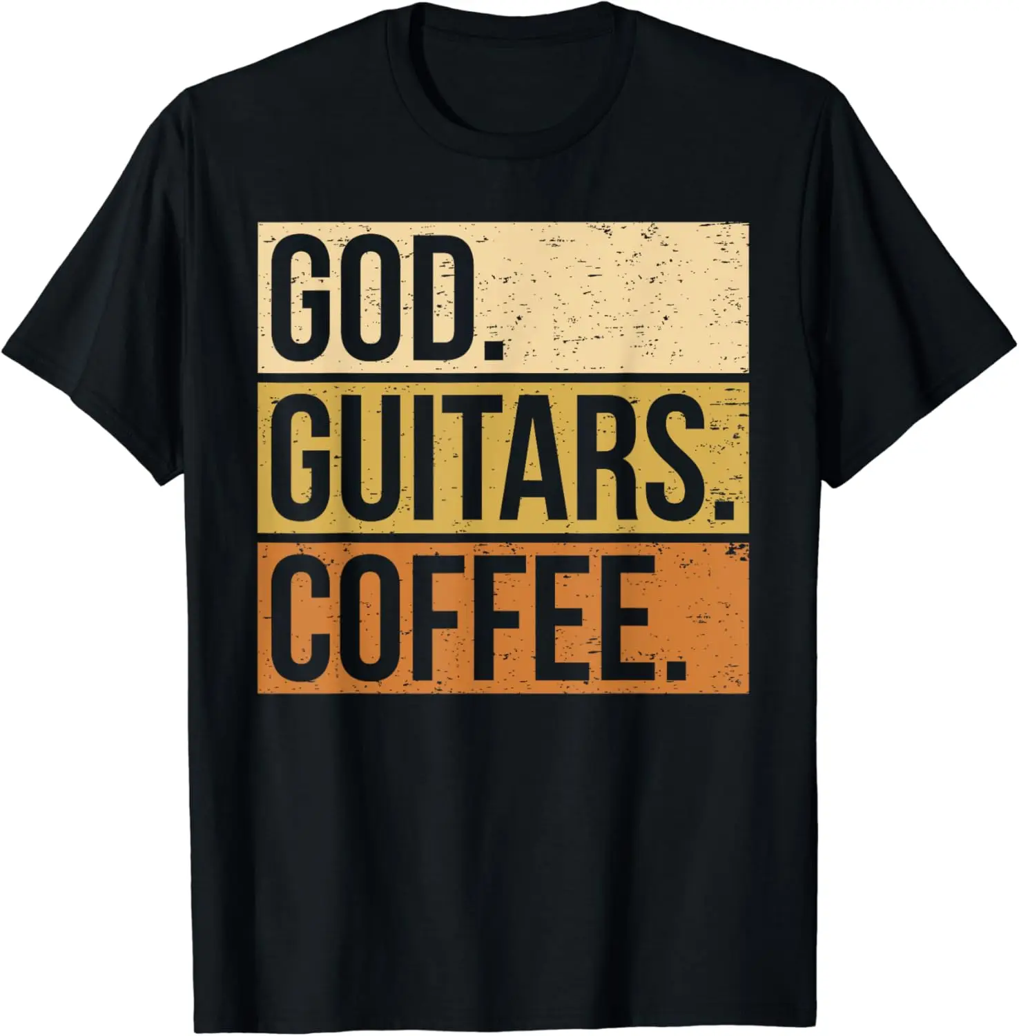 

Кофейная футболка God Guitar, музыкальный гитарист Christian