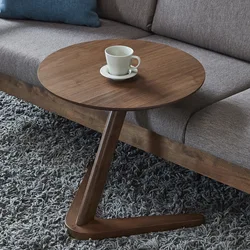 Household Nordic Solid Wood Small Coffee Table Multifunctional Creative Round Side Table Leisure Tea Table Living Room Furniture