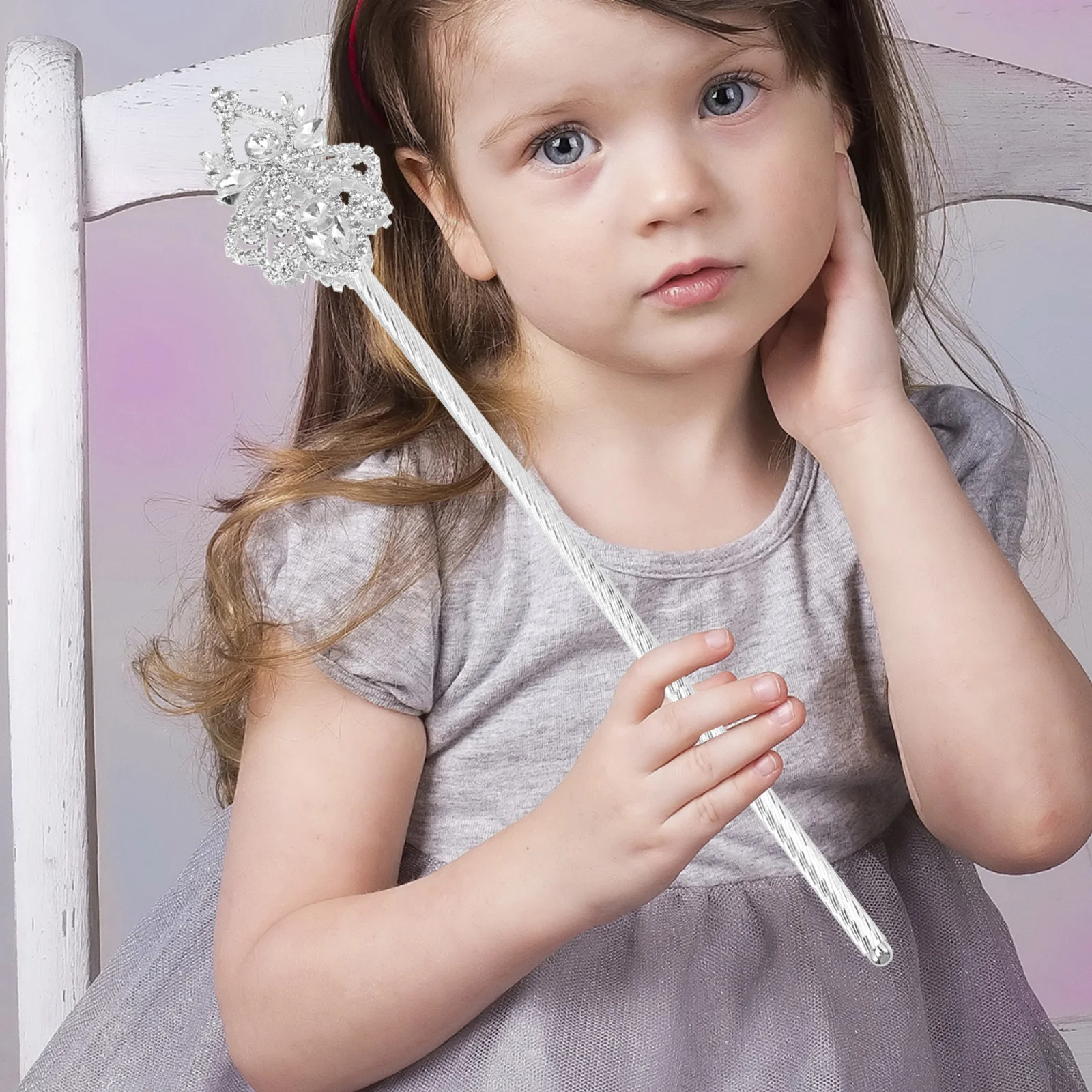 

Rhinestone Cane Halloween Costume Prop Cosplay Walking Stick for Women Elegant Sparkly Accessory Little