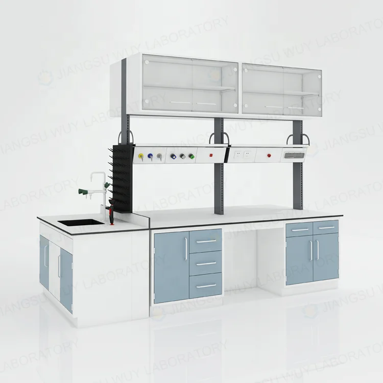 Laboratory furniture Chemical resistant lab bench steel mobile work bench island bench