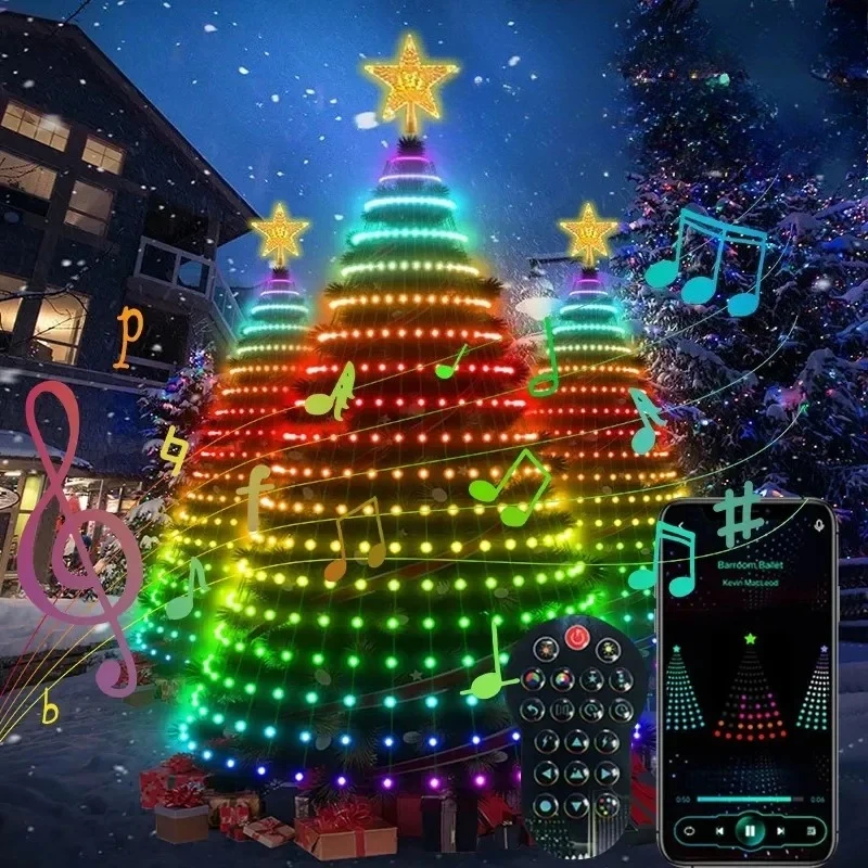 decorations-de-noel-2024-guirlande-lumineuse-led-pour-arbre-application-d'image-led-rgb-ic-feerique-controle-bluetooth