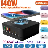 7 In 1 PD USB Charger Station Fast Wireless Charging Stand PPS QC3.0 PD3.0 Quick Charge For Laptop Tablet iPhone Samsung Xiaomi