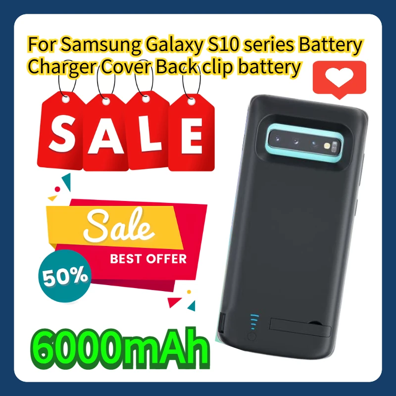 

For Samsung Galaxy S10 series Battery Charger Cover 6000mAh Back clip battery