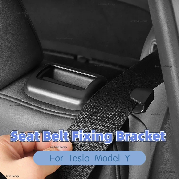 For Tesla Model Y Seat Belt Fixing Bracket Rear Seat Belt Limiter Protective Cover ABS Modely Car Interior Accessories 2022-24