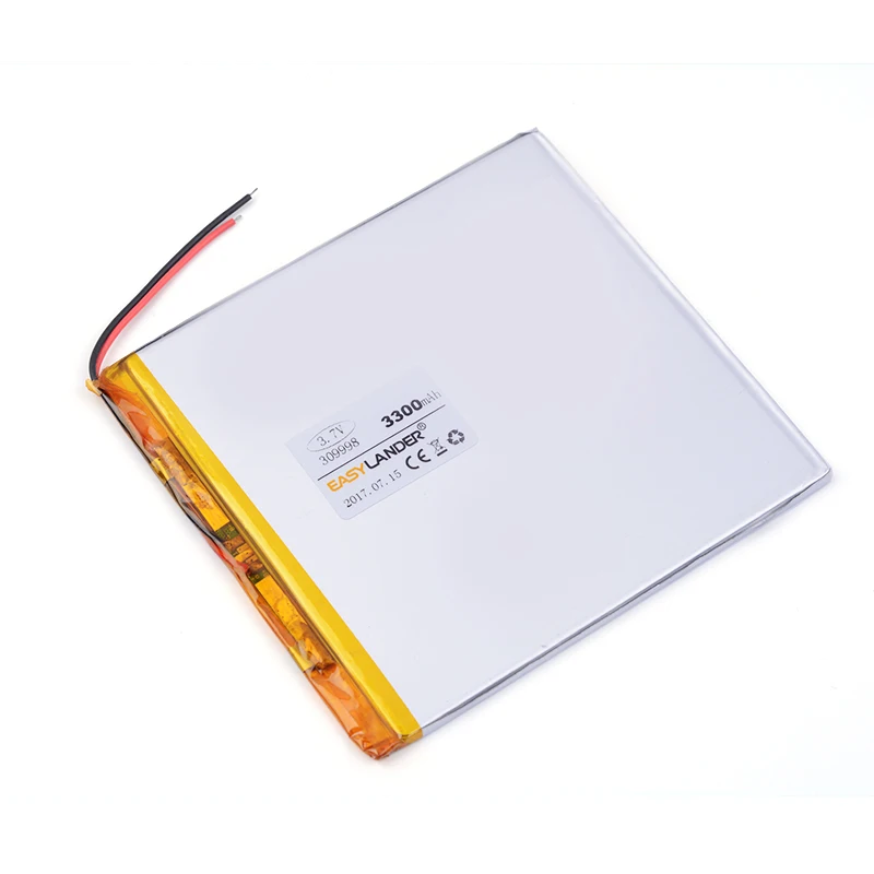 3.7V 309998   Batería recargable del polímero de Li-ion de litio de 3300mAh para la tableta pc 7 pulgadas 8 pulgadas 9 pulgadas