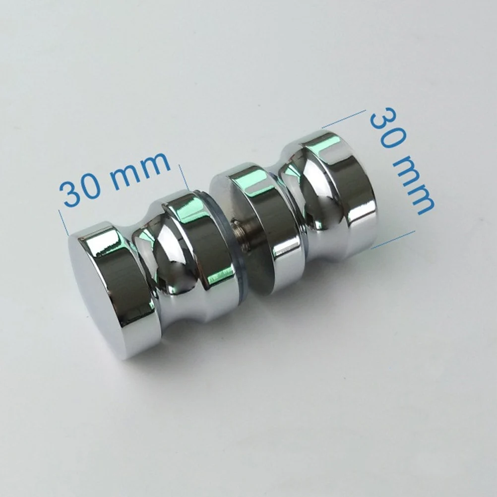 

Door Handle Stainless Steel Round Glass Door Pull Bathroom Cabinet Knob Smooth Rust-Proof For Home Office