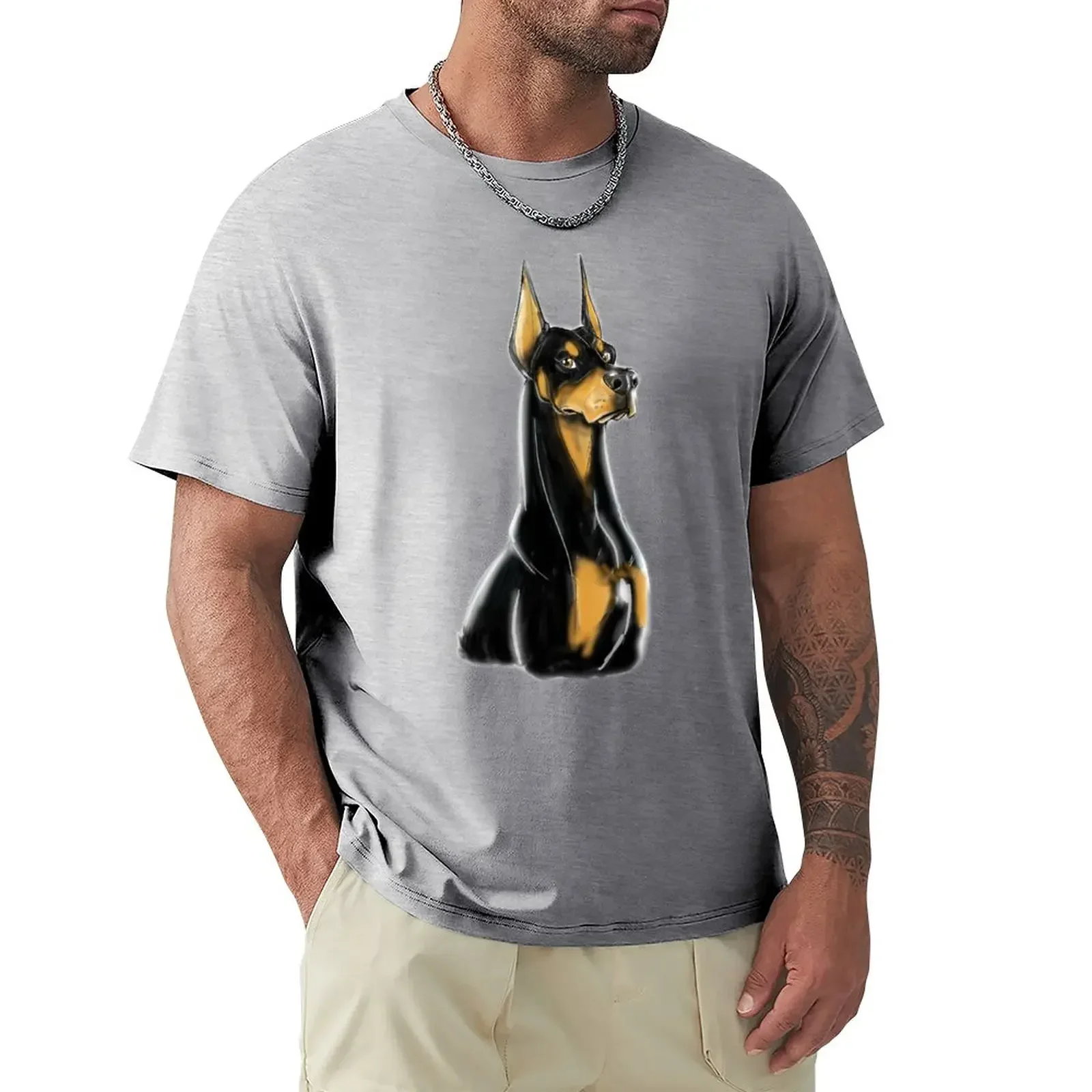 Doberman Pinscherwho is the boss!!! T-Shirt plus size clothes sublime man clothes anime stuff men t shirts