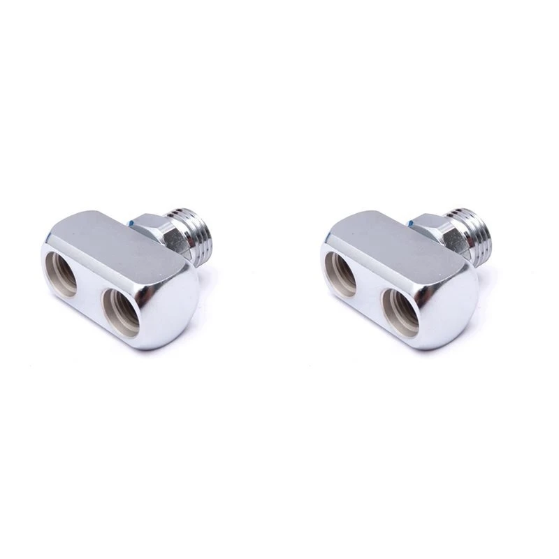 【Price Drop !!】2X Diving Regulator Connected To Bcd3-Way Tee Connector 1X9/16-18 2A UNF To 2X3/8-24 UNF