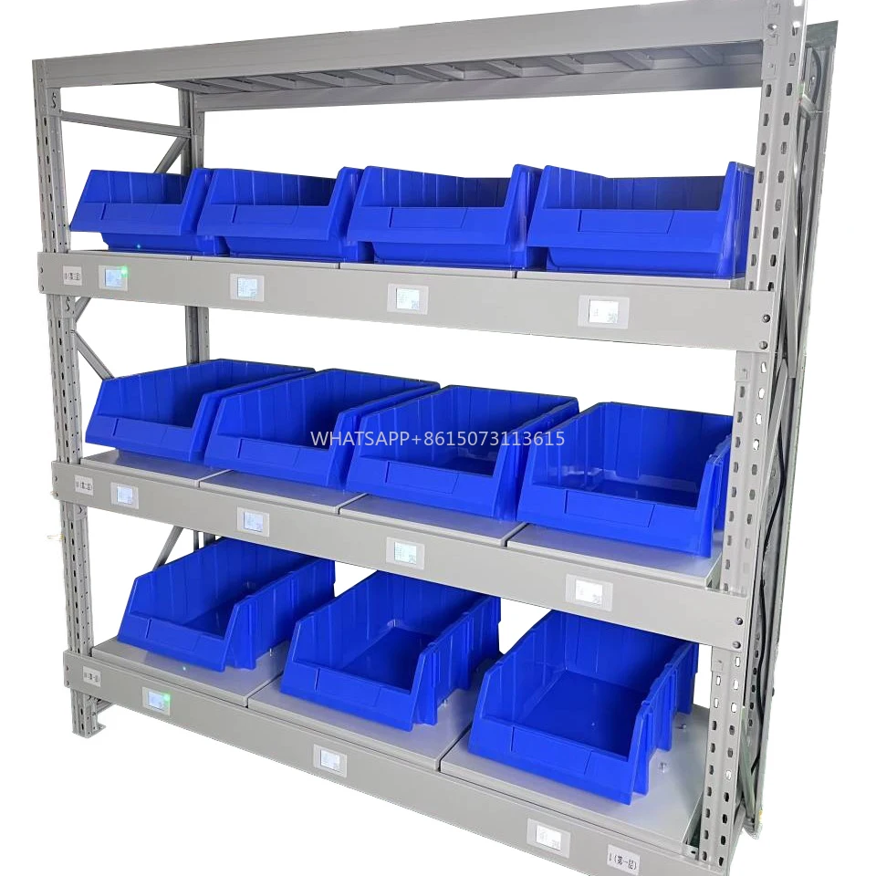 Scaffali di pesatura senza pilota personalizzati per magazzino intelligente Scaffali di stoccaggio senza pilota con sensori di forza e celle di carico per magazzino