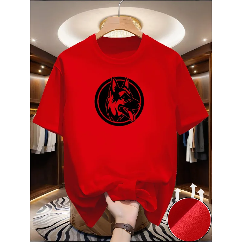 

Мужская футболка для бега, тонкая футболка с принтом в виде овчарки, дышащая спортивная футболка с короткими рукавами