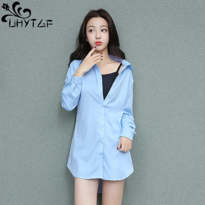 

UHYTGF 5XL Fashion Woman Blouse 2023 Long Sleeve Spring Summer Shirt Female Single Breasted Elegant Sexy Top Ladies Camisas 2107