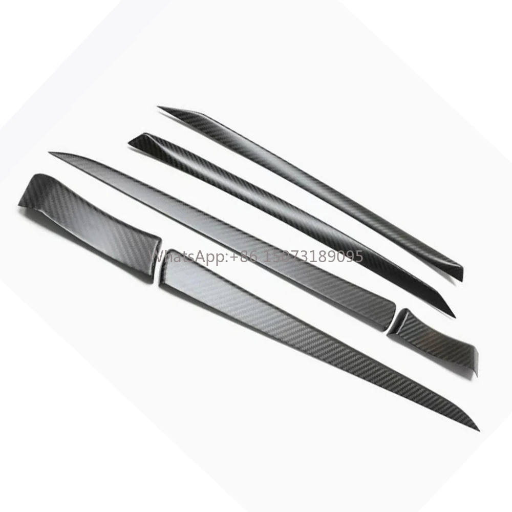 

6 PCS Dry Carbon Fiber Interior Trims for Tesla Model S 2021-2023 Door Handle Overlayers Car Panel Inside