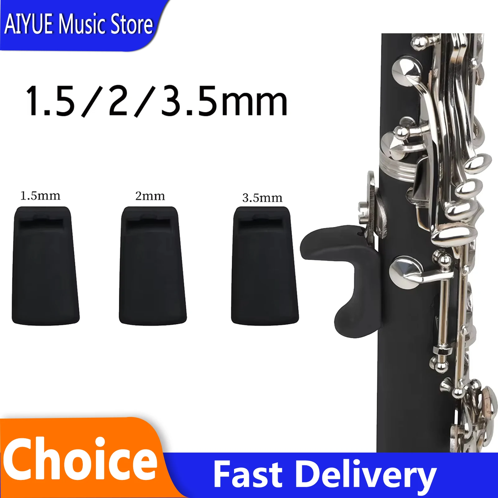 Musical Instrument Oboe - クラリネットオーボエ用サムレストカバー シリコン製 1.5mm 2mm 3.5mm 調整可能