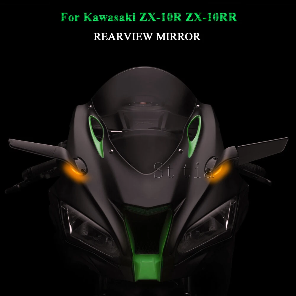 ZX-10R 2025 Motorcycles Rearview Mirrors For Kawasaki Ninja ZX10R ZX-10RR ZX 10RR 2017-2024 Adjustable Rotating Rear View Mirror