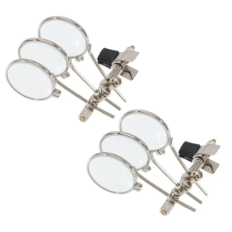 

ABWR-Ideal For Reading, Inspection, And Hobby Activities, 2 Pcs Clip-On Magnifier For Glasses