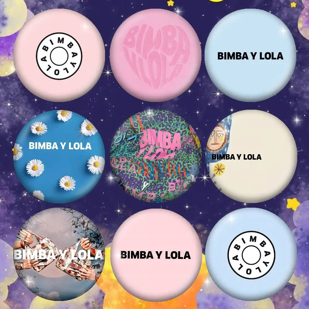 Spilla in latta fatta a mano con icona anime carina B-B-BimbaeS L-LolaeS, per zaini, vestiti, ornamento per il petto, regali