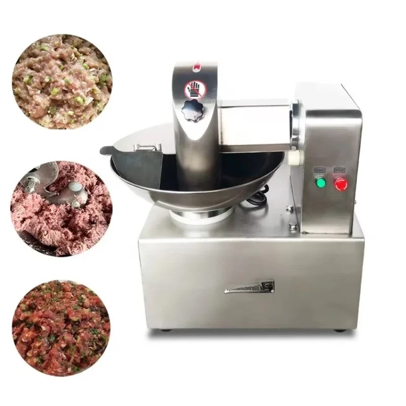 

Double speed 304 stainless steel small meat bowl meat cutter 5L sausage meat cutter