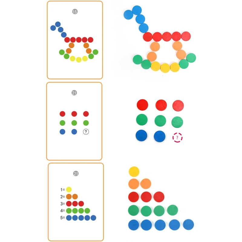 数えてマッチングするおもちゃ感覚パズル色認知幼稚園 3 D5QF