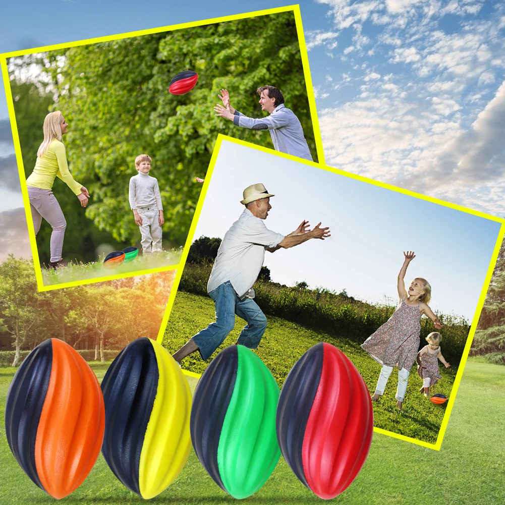 Palla da rugby a spirale a rimbalzo lento Toss & Kick Pratica da allenamento Palla da rugby per uso interno o esterno Rugby per attività di squadra