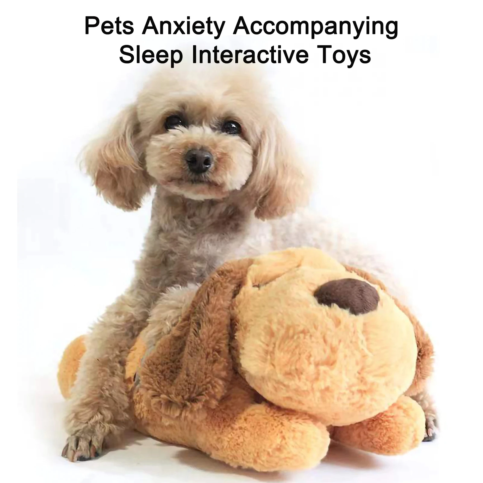 Pet Heartbeat Dog Anxiety Relief Plush Toy Pet Comfortable Behavioral Training Play Aid Tool Soft Plush Sleeping Buddy For Dog