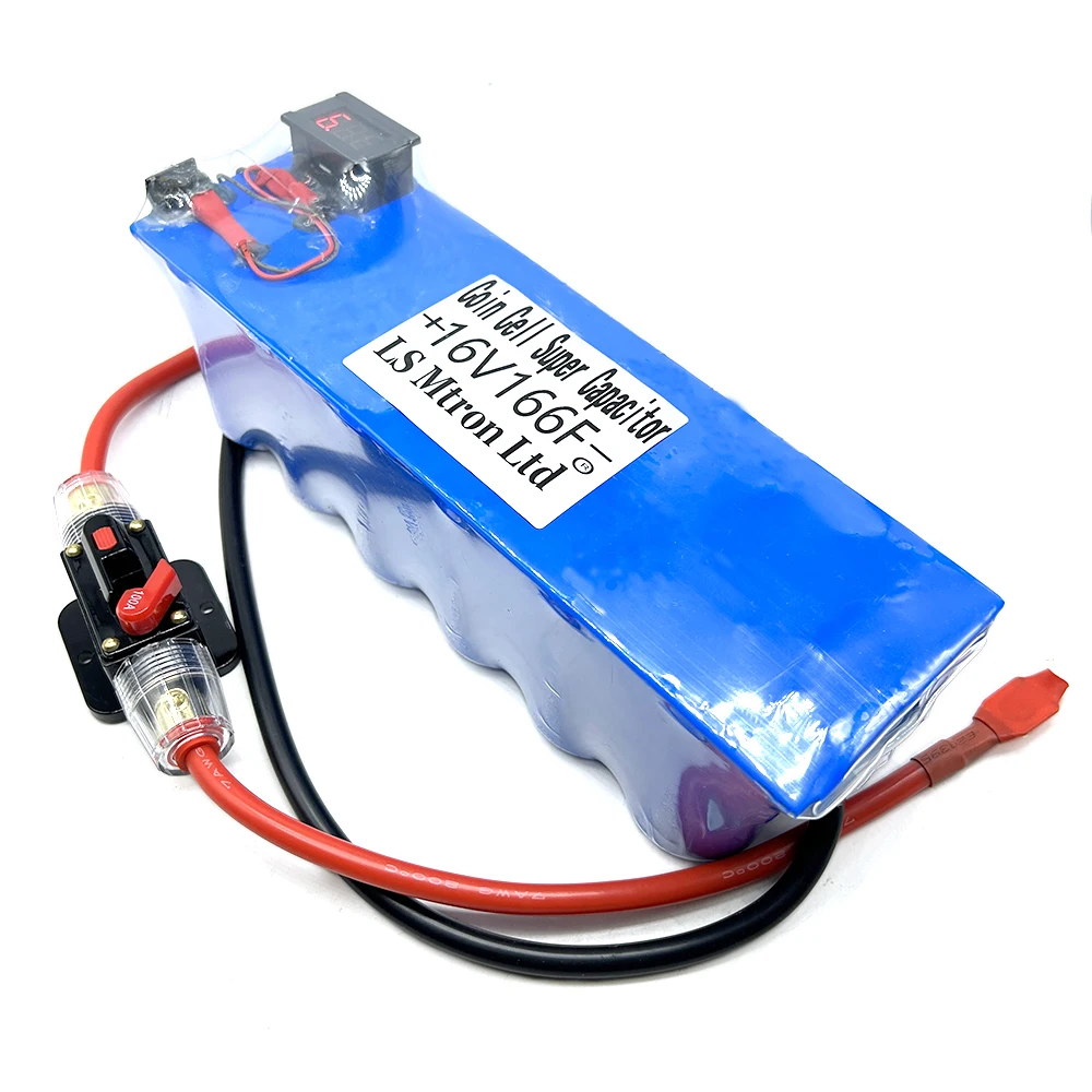 New LS Mtron Ltd 16V166F Supercapacitor Automobile Rectifier Module 2.7V500F Super Capacitor With Voltmeter Large Capacity