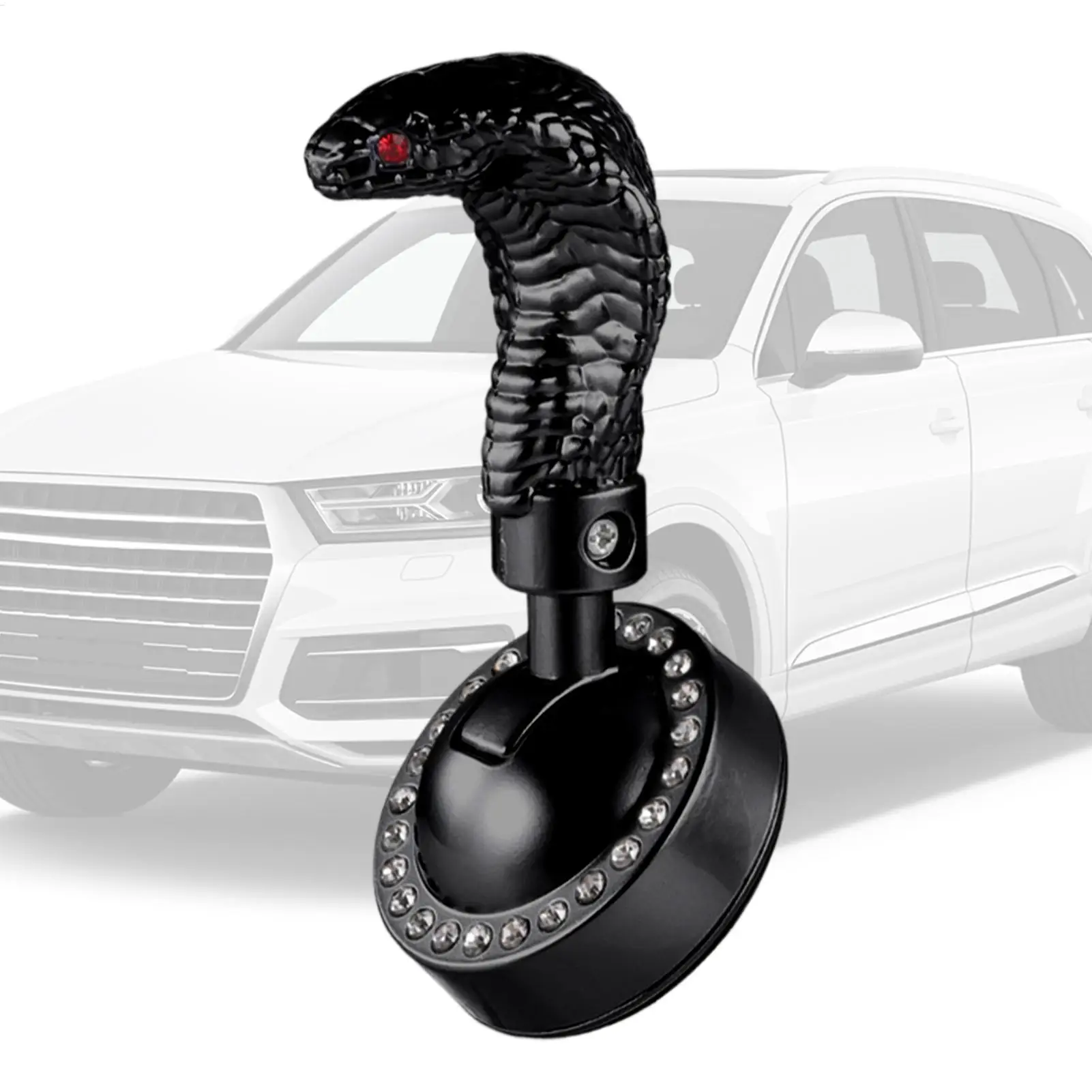 Car Start Stop Button Decorative Snake Design Pushbutton Part Joystick Car Starter Protector for Truck Trailer RV Automotive