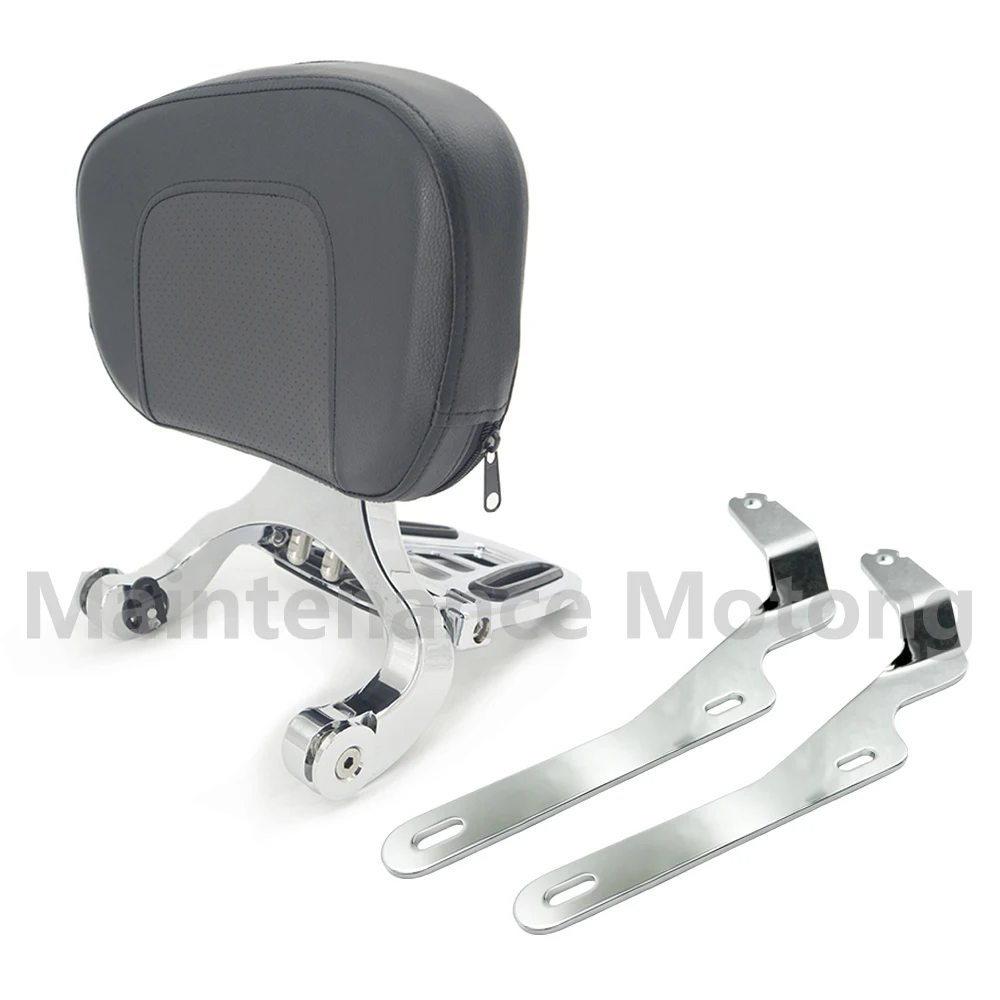 Multi-Purpose Driver Passenger Backrest Black Chrome For Harley Nightster RH-975