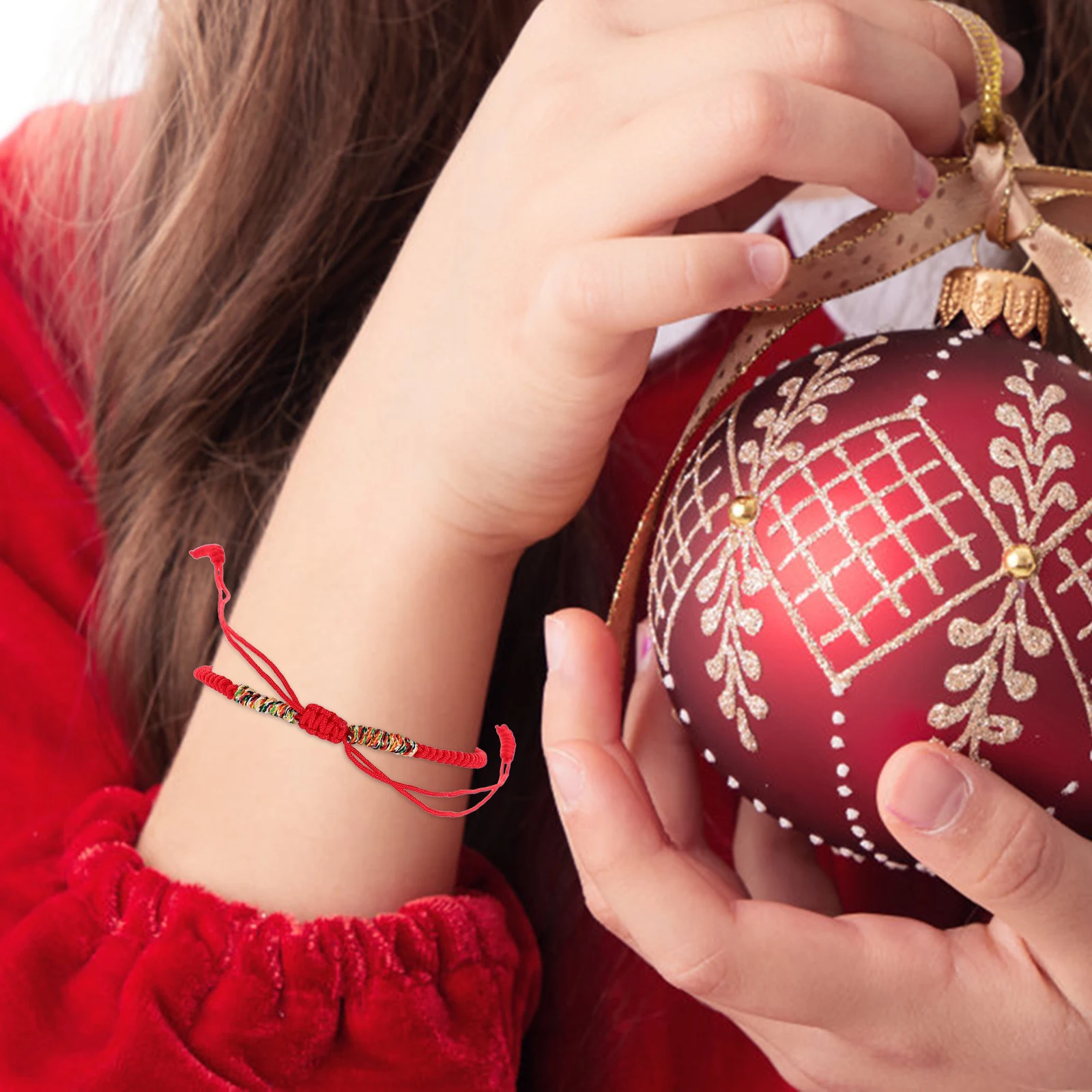 سلسلة حمراء منسوجة سوار قابل للتعديل عقدة سحر حبل سوار خفيفة الوزن المنسوجة يدويا حماية الحظ المعصم مجوهرات أنيقة