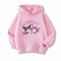 Meileti Kuromi Girls' Hoodie 2025 Spring and Autumn New Cartoon Soft, Comfortable, Sweet and Casual Children's Autumn Clothing