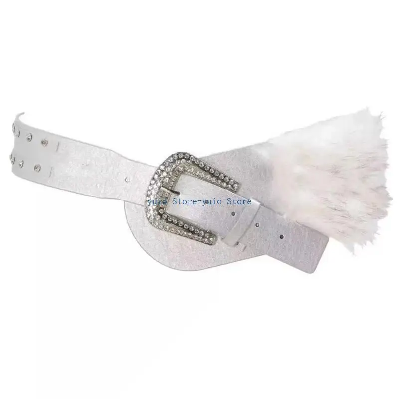 X7XB Fuzzy Winter Belt Unisex Design For Cold Weather Comfortable Waistband