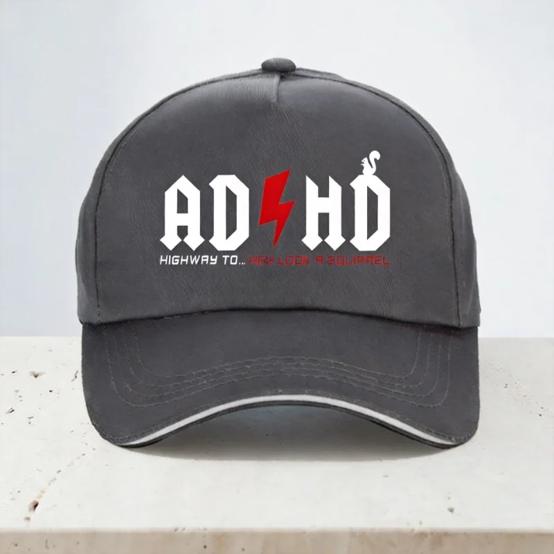

ADHD Highway To Hey Look A Squirrel Baseball Cap Classic Hip Hop Dad Hats Summer Couple Women Visors Snapback hat