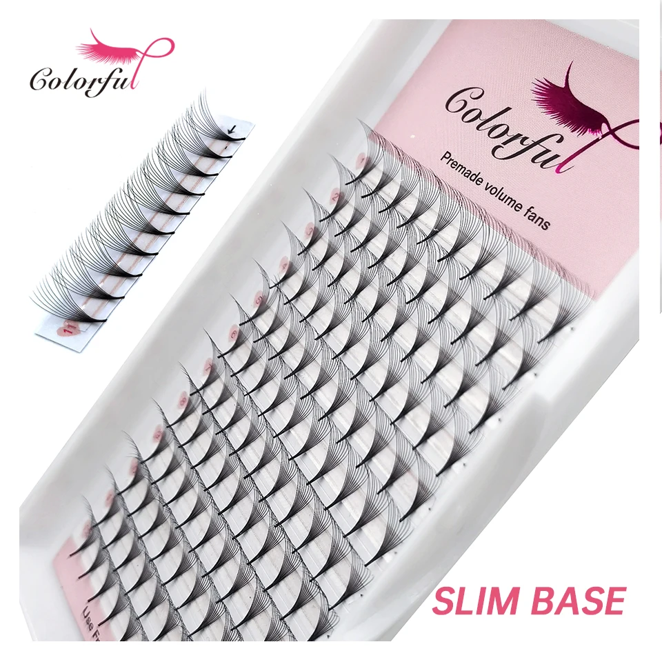 

Colorful Sharp base 5D 8D 10D 12D 14D volume lash extension premade fans individual lashes pointy stem russian volume Fans Cilio