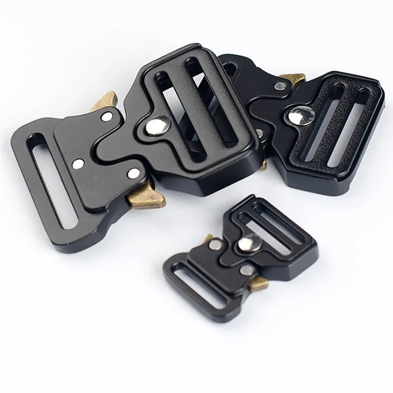 20 25 32 38 45 50mm Quick Release Tactical Buckle Set Automatic Metal Male Belt Buckle Zinc Clip Adjustable Men Buckl For Belt