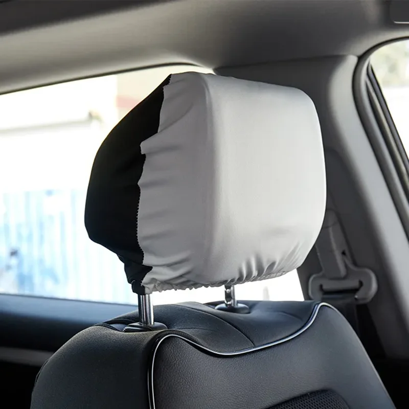 10 pcs Sublimation Blank Car Head Rest Cover Polyester Sustainable Use Universal Fits To All  Models For Diy Photo Print