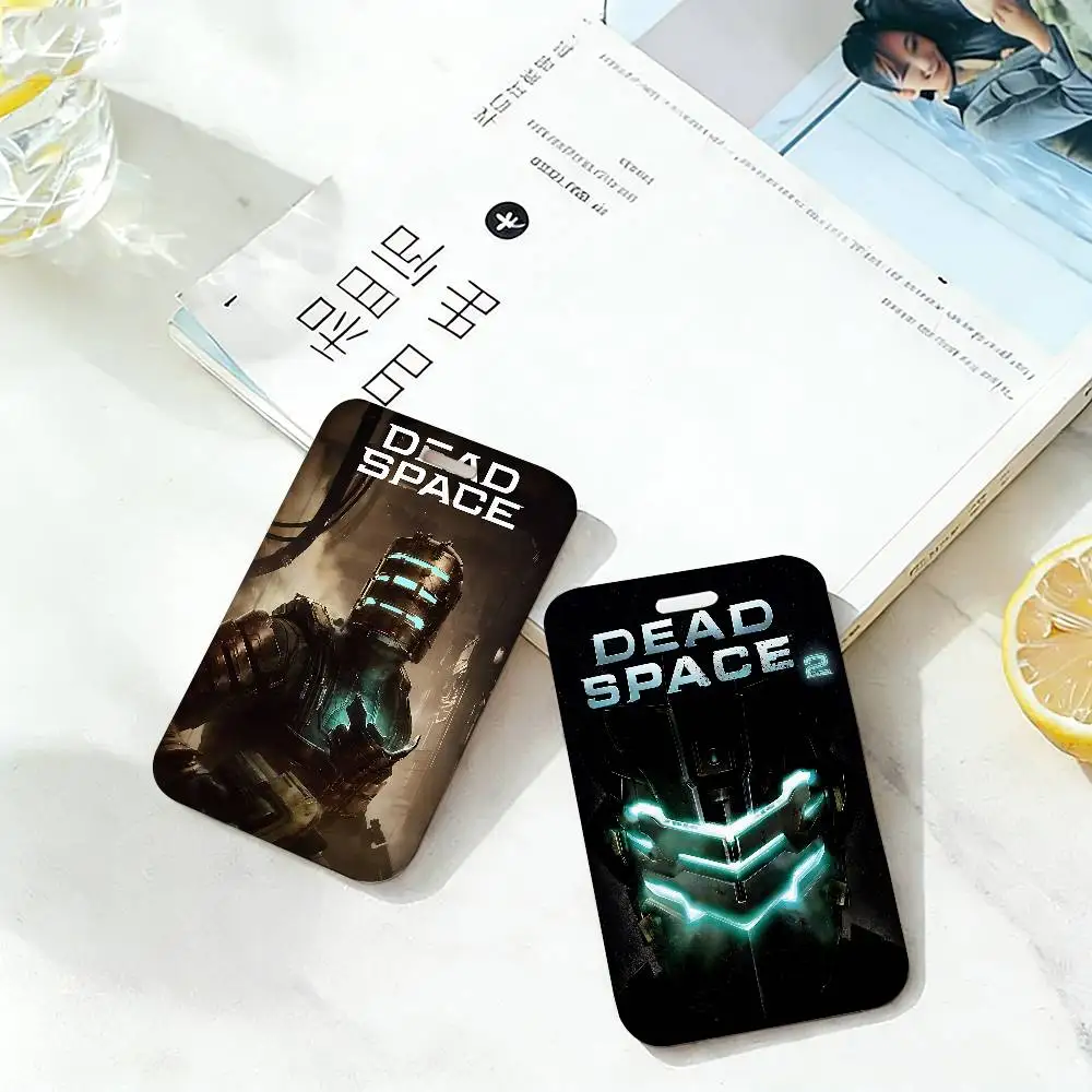 Horror Game Dead Space 1 Pcs Sliding ID Badge Holder with Clear Window ID Card Protector for Office School Staff Student