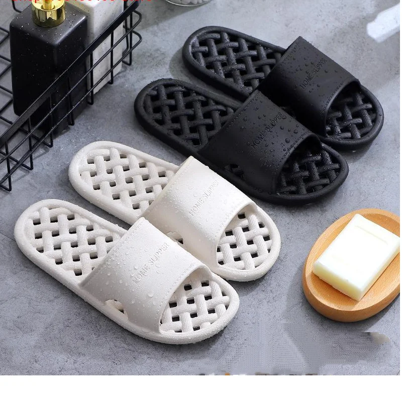 Zapatillas de baño antideslizantes de estilo japonés para hombres y mujeres, zapatos de secado rápido con fugas, geométricos, para interiores y hoteles