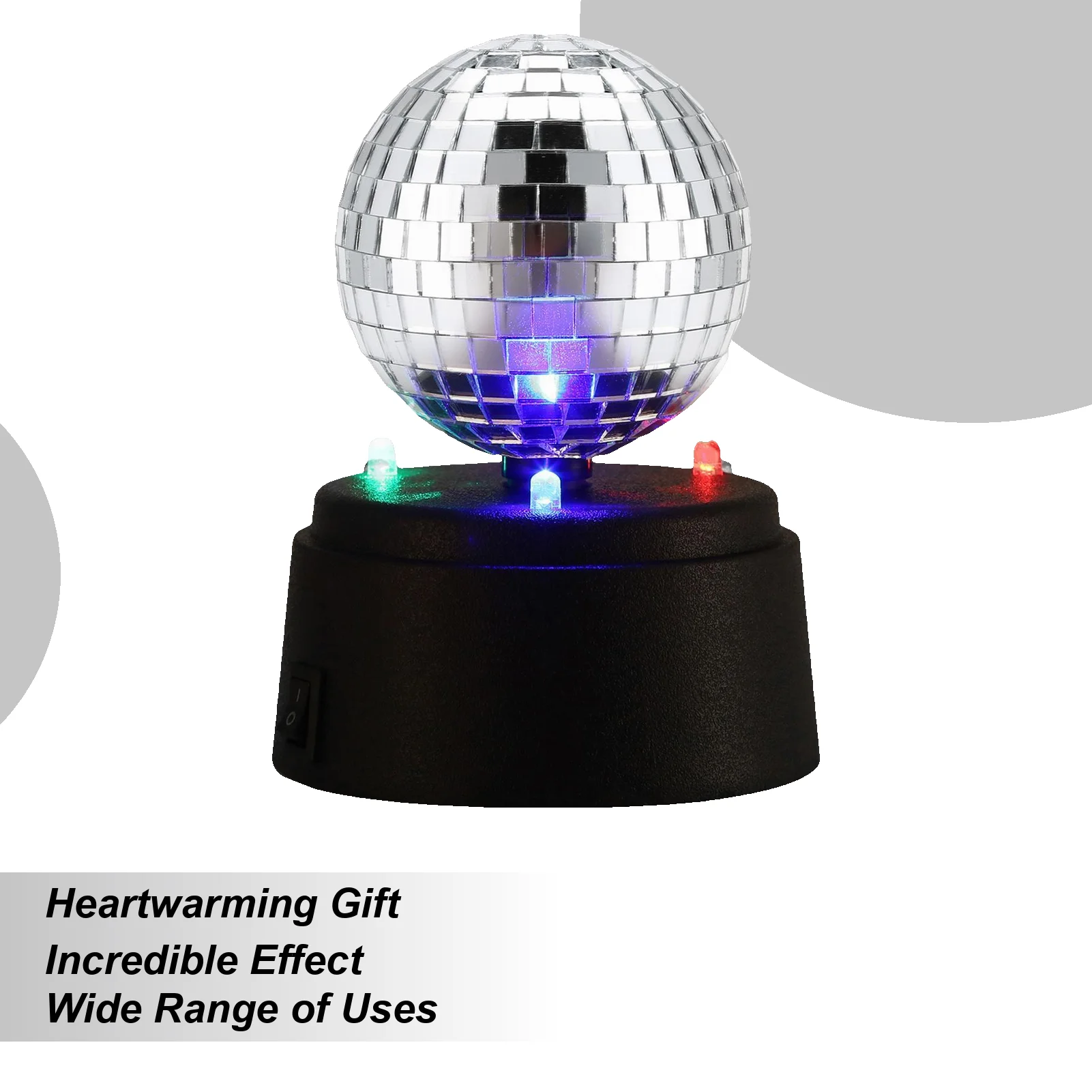 MosaicLens Ball Dance Table Lamp Mini Disco Ball Light Small Battery Powered Dance Stage Light Party Decoration Light