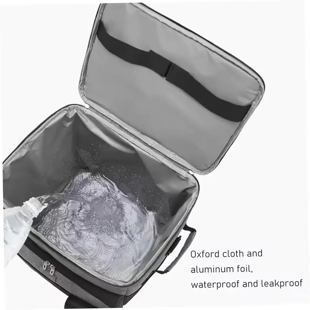 Portable 35L Waterproof Rolling Cooler with Wheels for Camping and Shopping view 6